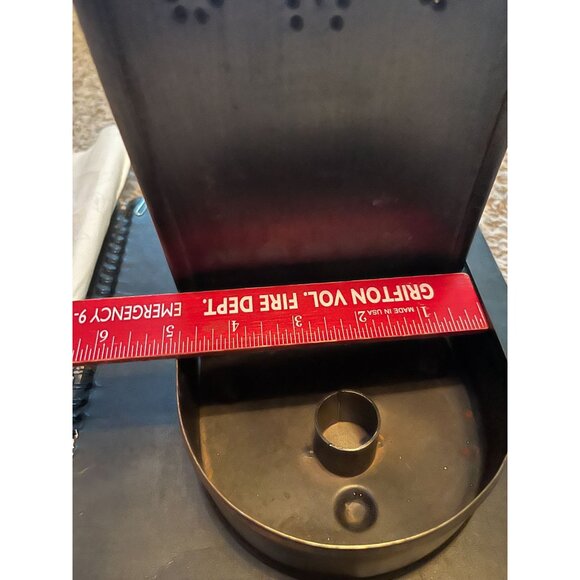 VTG Punched Metal Tin Candle Holder Wall Or Table Mount - Picture 11 of 12